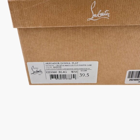 Christian Louboutin Arpoador Navy Drawstring Sneakers Size 39.5 US 9.5 Women's - Picture 16 of 16